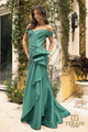 Vestido largo de columna con hombros descubiertos en mikado elástico Terani Couture 242m3335