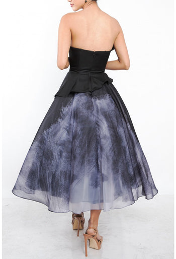 Vestido de fiesta formal Terani Couture 242C3011 con corte en A y degradado