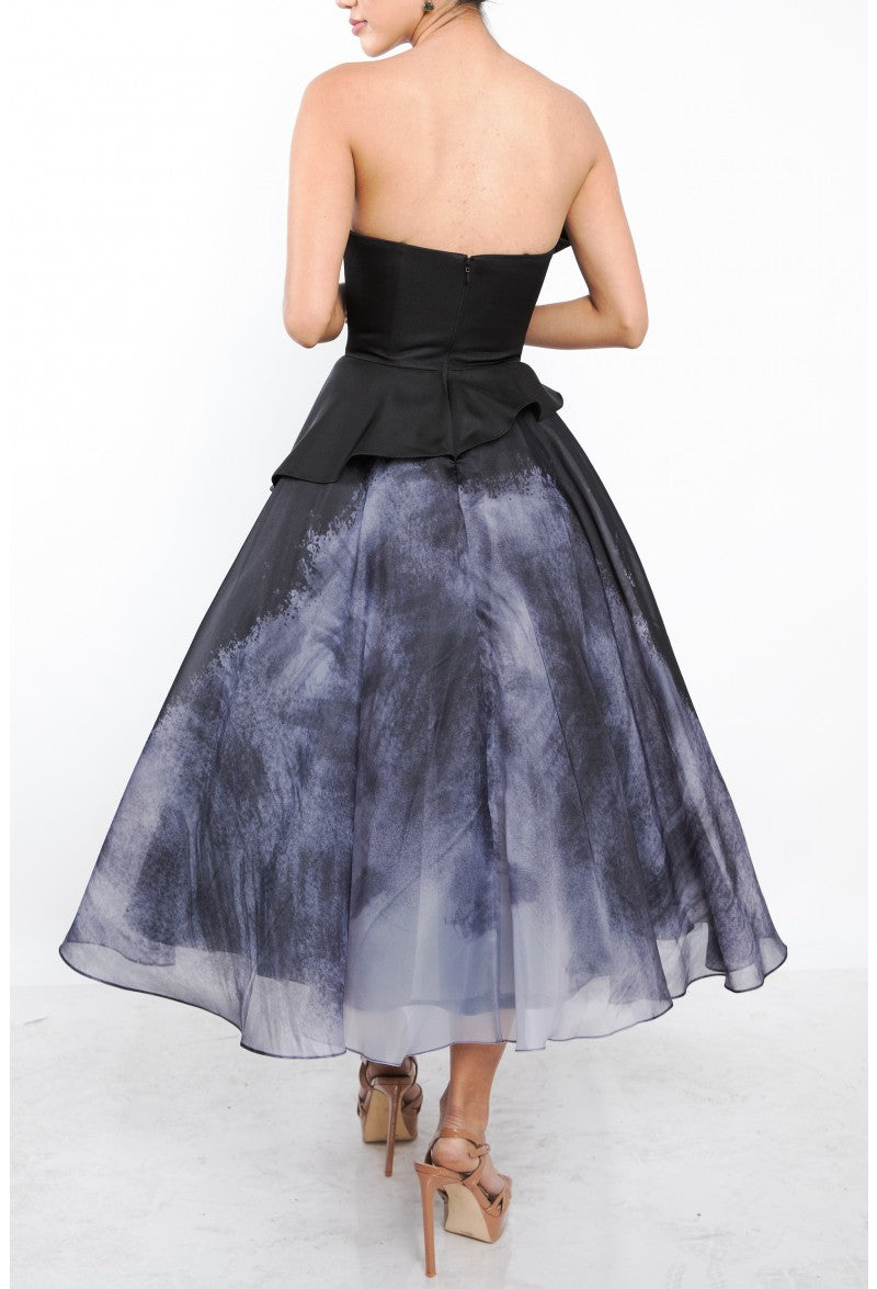 Vestido de fiesta formal Terani Couture 242C3011 con corte en A y degradado