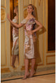 Vestido de cóctel corto estampado Terani Couture 242C3024