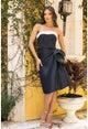 Cocktail Dresses Short Back Slit Fitted  Cocktail Dress Black Pink