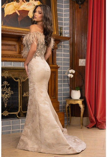 Terani Couture 242E3132 Vestido largo de sirena para fiesta de noche formal