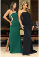 Vestido de noche Terani Couture 242e3134 de satén elástico con un solo hombro y abertura lateral 