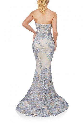 Terani Couture 242E3144 Vestido de fiesta largo, ajustado, estilo sirena