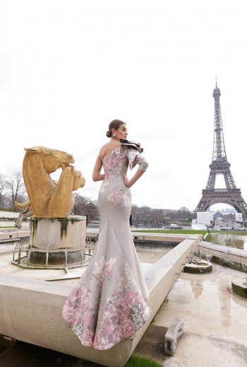 Terani Couture 242C3016 Ruffle Gown with a Flattering Fit
