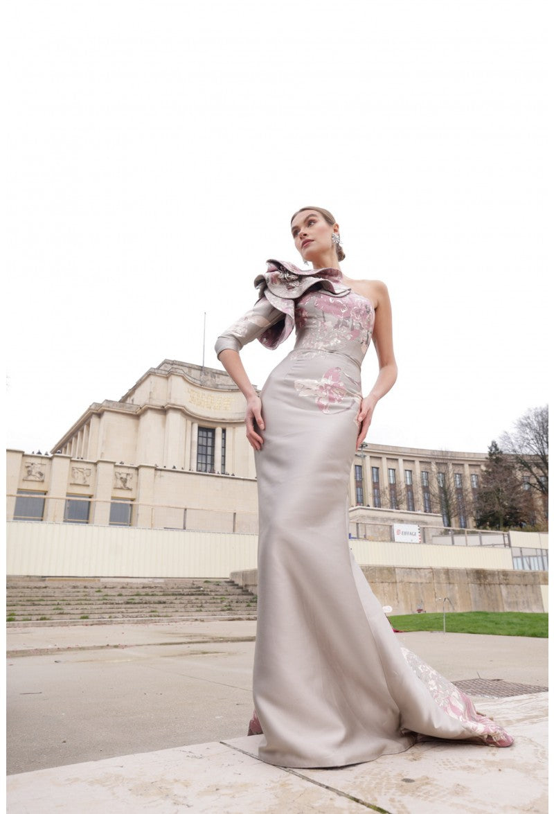 Glamorous Red Carpet One-Shoulder Formal Premium Gown 242E3159 by Terani  Couture