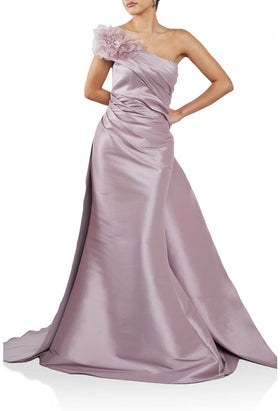 Terani Couture 242M3314 Formal One-Shoulder Beaded Long Evening Premium Dress
