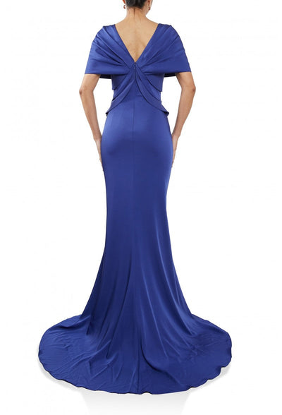 Terani Couture 242M3315 Elegant Formal Trumpet Beaded Short Evening Royal Lace Dress