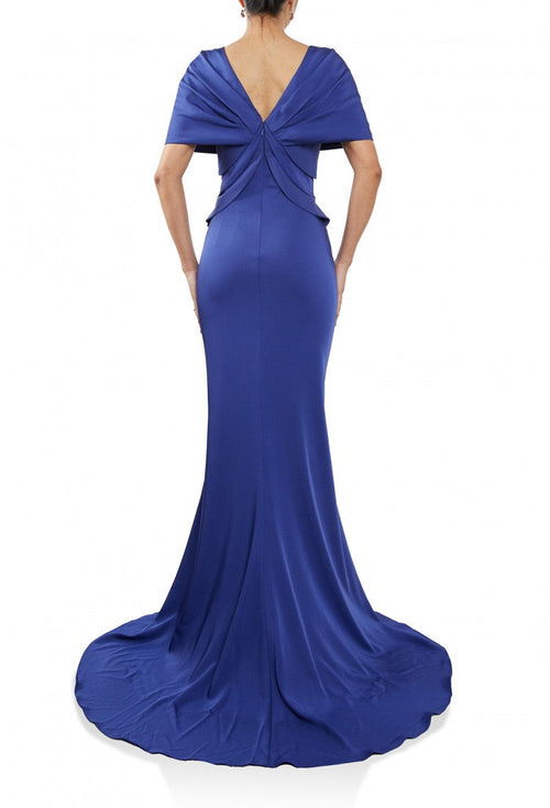 Terani Couture 242M3315 Elegant Formal Trumpet Beaded Short Evening Royal Lace Dress