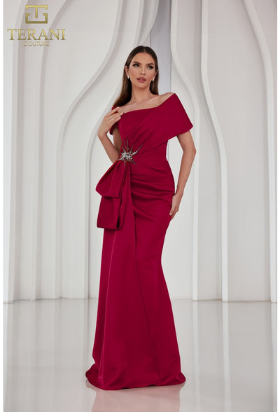 Terani Couture 242M3338 Elegant Evening Off-Shoulder Long Formal Premium Dress
