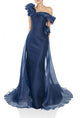 Terani Couture 242m3342 Stretch Mikado Off Shoulder Asymmetric Dress