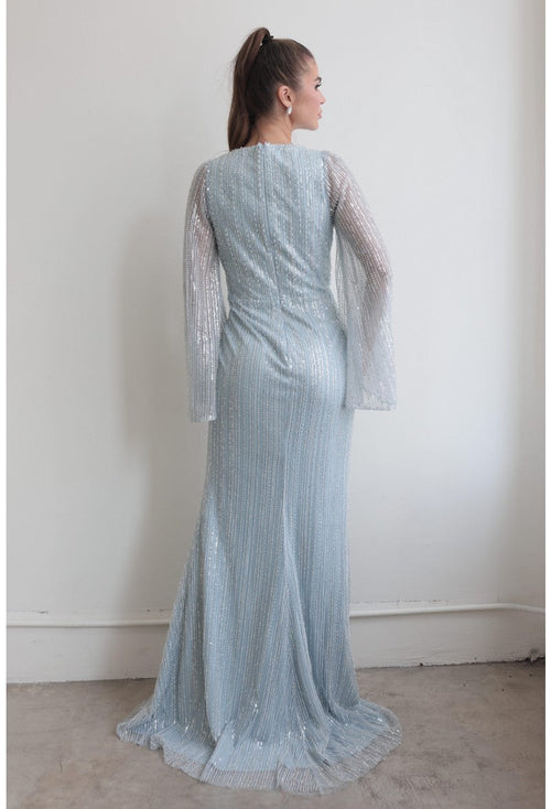 Terani Couture 242M3360 Mother of the Bride Wedding Long Sleeve Evening Sequin Dress