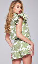Jovani 24649 Elegante conjunto floral de tres piezas con pantalones cortos