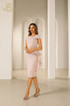 Terani Couture 251c4171 Vestido de cóctel corto, ajustado, sin mangas y con diseño de jacquard metalizado