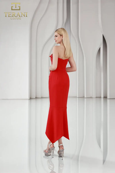 Terani Couture 251C4173 Sophisticated Formal Cocktail Sleeveless Evening Twill Dress