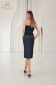 Vestido de fiesta ajustado, corto y metalizado, Terani Couture 251C4181