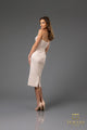 Vestido de fiesta ajustado, corto y metalizado, Terani Couture 251C4181
