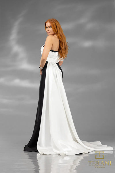 Terani Couture 251E4205 Evening Asymmetrical One-Shoulder Formal Premium Dress