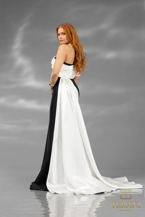 Terani Couture 251E4205 Evening Asymmetrical One-Shoulder Formal Premium Dress