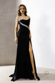 Formal Dresses Long Evening Beaded Slit Formal Dress Black