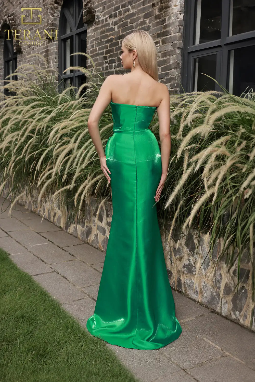 Terani Couture 251e4231 - Vestido largo sin mangas con brillo 