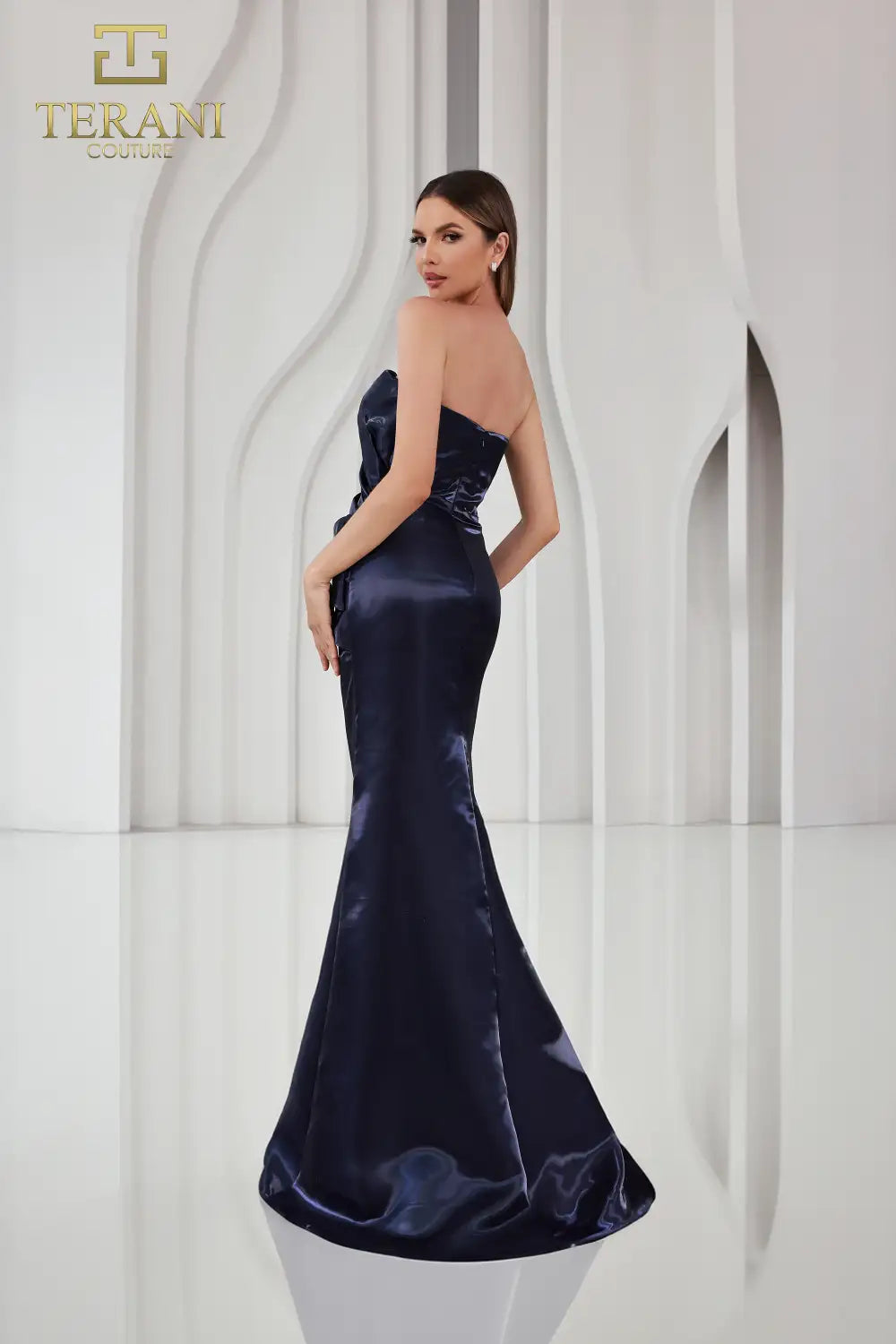 Terani Couture 251e4231 - Vestido largo sin mangas con brillo 