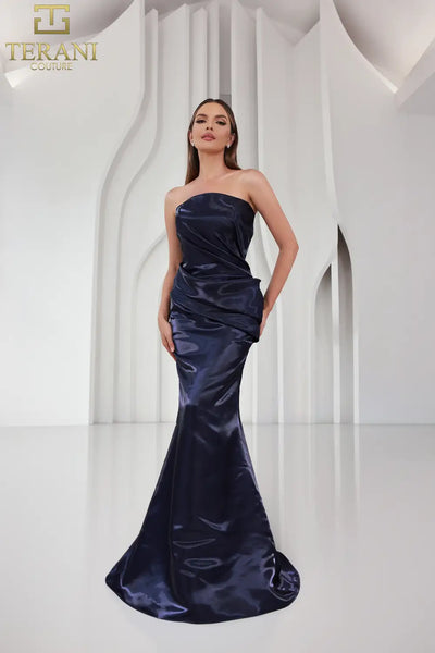 Terani Couture 251e4231 - Vestido largo sin mangas con brillo 