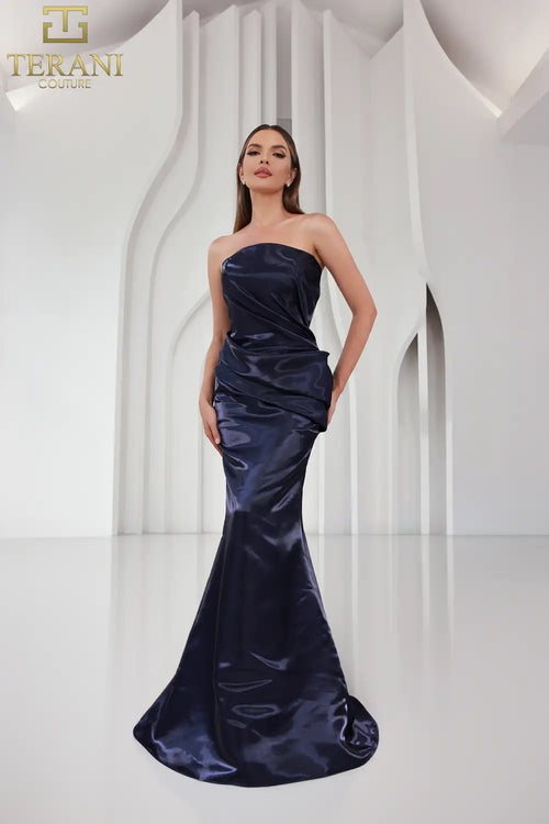 Terani Couture 251e4231 - Vestido largo sin mangas con brillo 