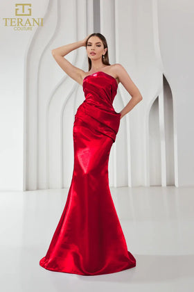 Terani Couture 251E4231 Elegant Glamorous Sophisticated Sheath Evening Silk Dress