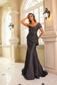 Formal Dresses Long Formal Fitted Evening Dress Steel