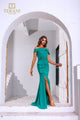 Terani Couture 251M4444 Vestido de noche largo formal con peplum y apliques de cuentas