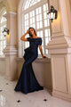 Terani Couture 251M4448 Vestido de noche formal largo metalizado