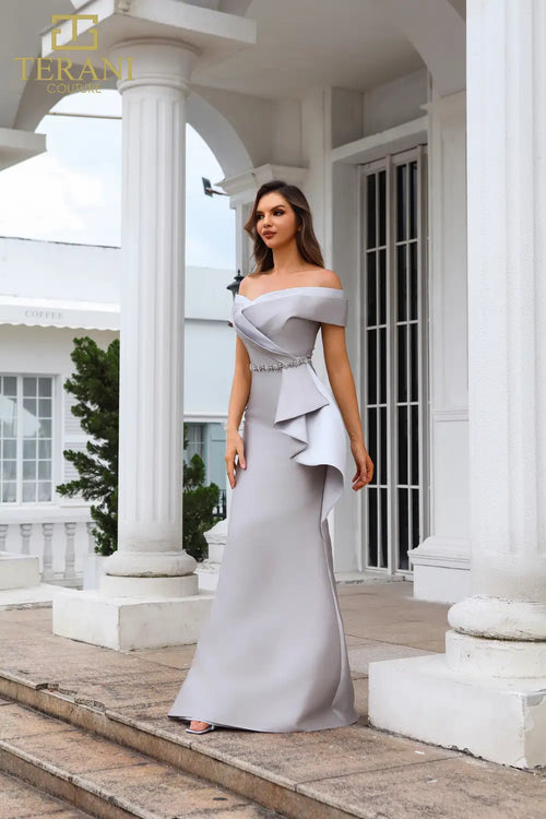 Terani Couture 251M4452 Fitted Long Formal Evening Gown for Women