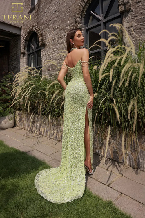 Terani Couture 251P4329 Elegant Glamorous Prom Sweetheart Evening Beaded Tulle Dress