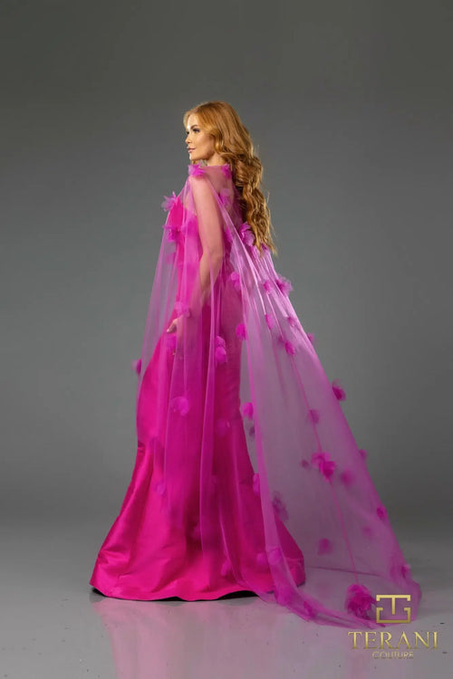 Terani Couture 251P4397 Elegant Sophisticated Prom Slit Evening Stretch Mikado Dress