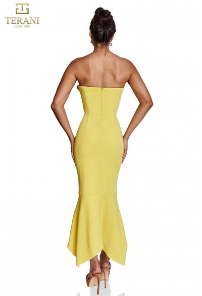 Terani Couture 251C4173 Sophisticated Formal Cocktail Sleeveless Evening Twill Dress