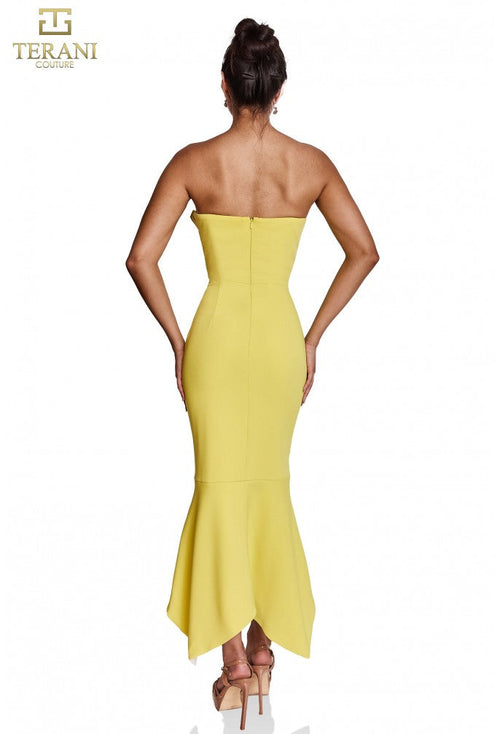 Terani Couture 251C4173 Sophisticated Formal Cocktail Sleeveless Evening Twill Dress