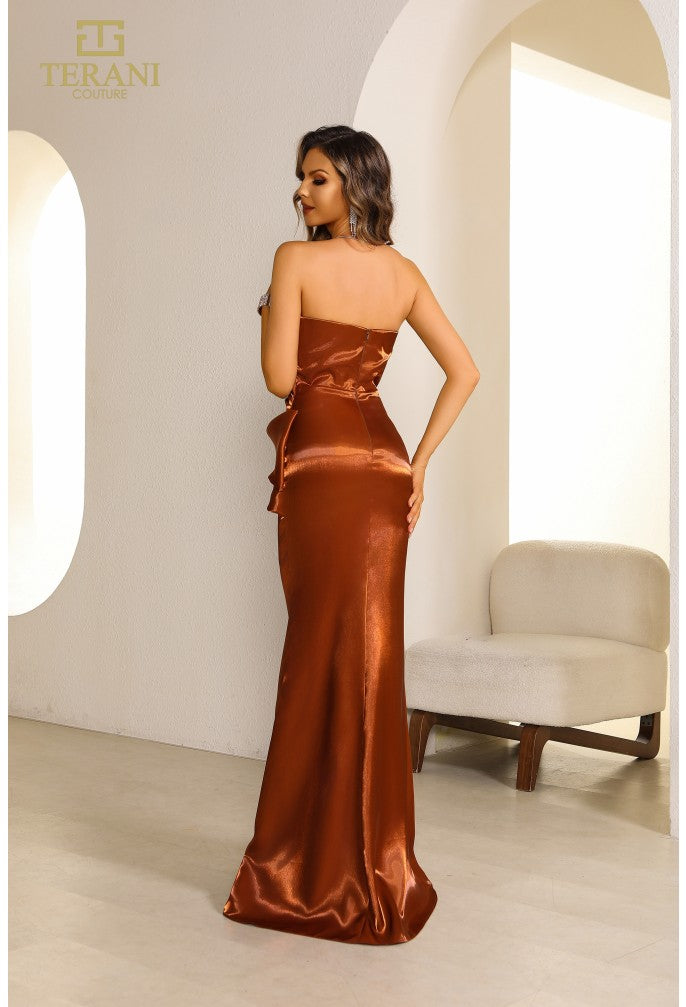 Terani Couture 251e4231 - Vestido largo sin mangas con brillo 