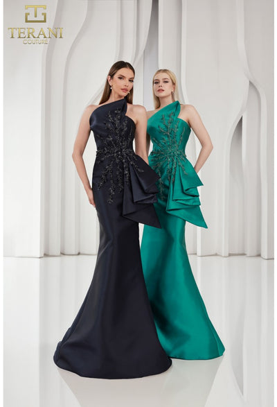 Terani Couture 251e4265 Assyemtric Sleeveless Trumpet Evening Dress