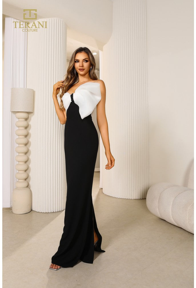 Terani Couture 251E4286 Vestido largo ajustado de noche formal para graduación
