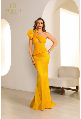 Terani Couture 251E4578 Sophisticated Elegant Formal Sleeveless Evening Satin Dress