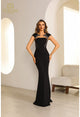 Terani Couture 251e4586 Vestido de noche ajustado negro con mangas cortas