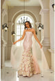 Vestido de desfile de corte trompeta en mikado elástico sin mangas Terani Couture 251gl4184