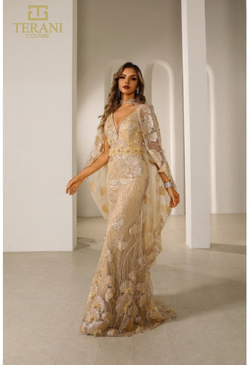 Terani Couture LIGHT-GOLD DRESS