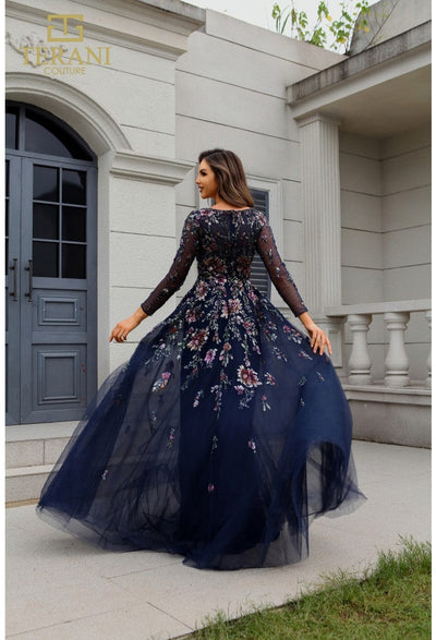 Terani Couture 251M4408 Sophisticated Mother of the Bride Evening Beaded Tulle Dress