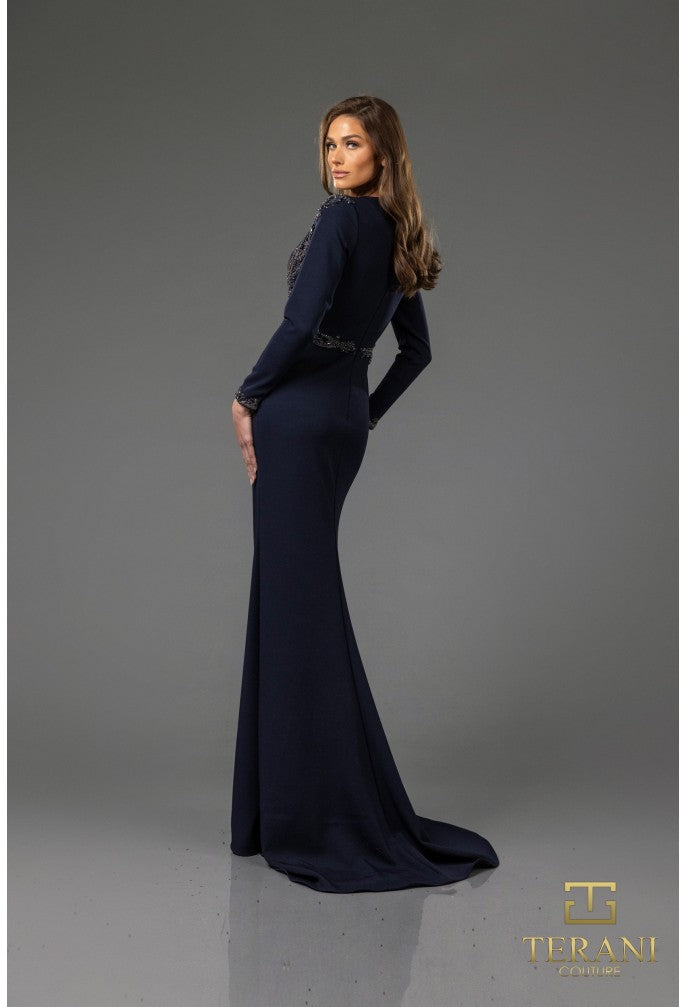 Terani Couture 251M4422 Elegant Long Sleeve Mother of the Bride Formal Evening Gown