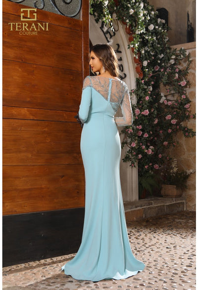 Terani Couture 251M4423 Elegant Long Sleeve Evening Gown for Mother of the Bride