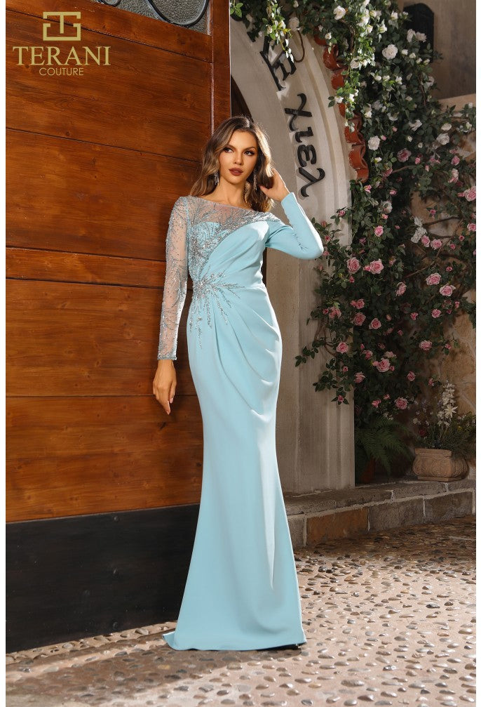 Terani Couture Long Sleeve Mother Of The Bride Gowns Terani
