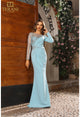 Mother of the Bride Dresses Long Sleeve Mother of the Bride Formal Dress  Seafoam