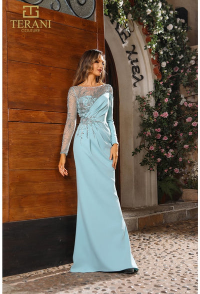 Terani Couture 251M4423 Elegant Long Sleeve Evening Gown for Mother of the Bride
